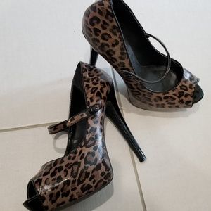 Leopard high heels